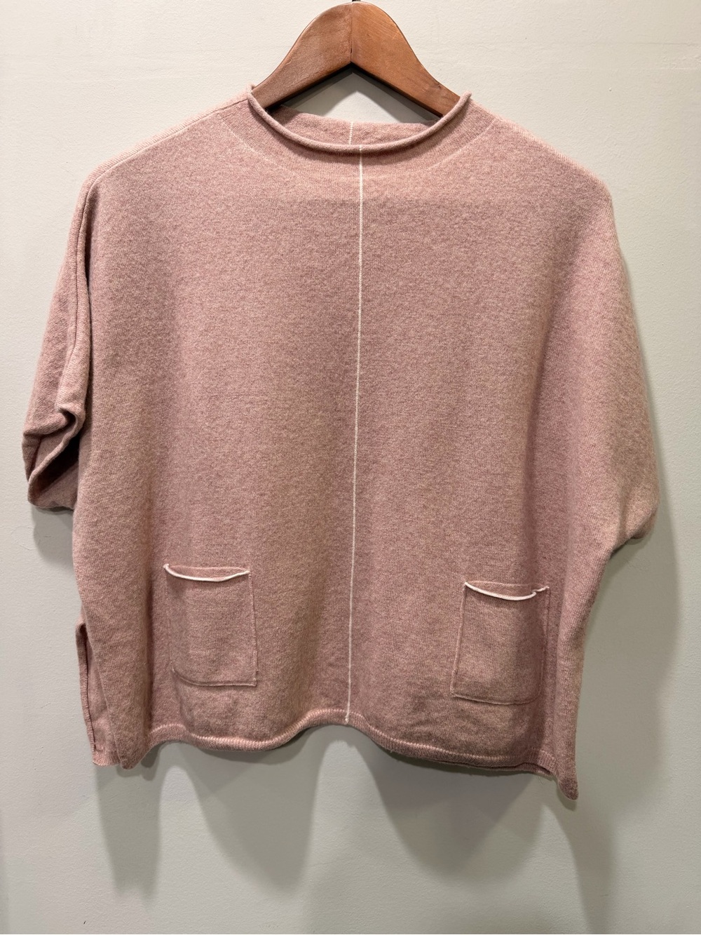REPEAT Wool Cashmere Oversized Pocket Sweater Pink Size 34